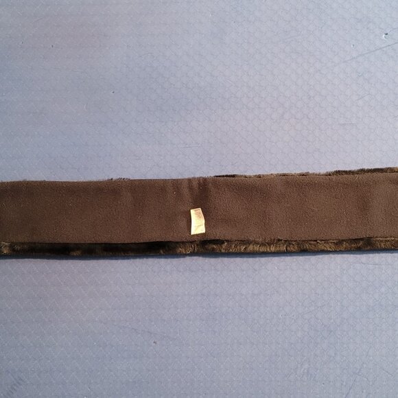 Mantles Knit & Fur Infinity Scarf Black Warm Faux Fur - Picture 4 of 4